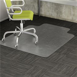 Marbig Duramat Chair Mat Notched Based For Low Pile Carpet 115 x 134cm Clear